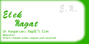 elek magat business card